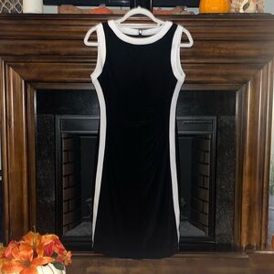 Chaps  Black and White Sleeveless Dress